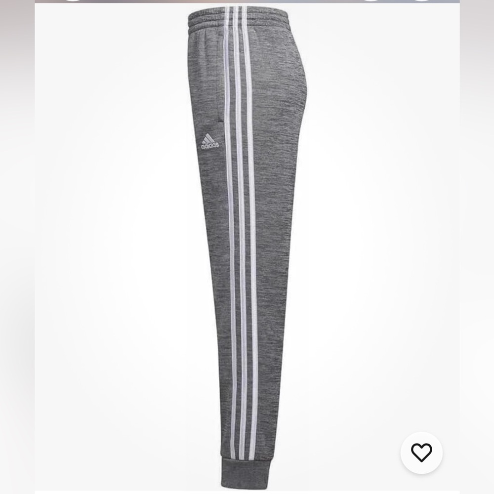 Kids Adidas Gray Sweatpants with Iconic Stripes